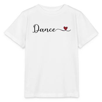 Danse mignonne Typographie Cœur - T-shirt bio MINI CREATOR Stanley/Stella Enfant - blanc - Devant - Maike (125cm)