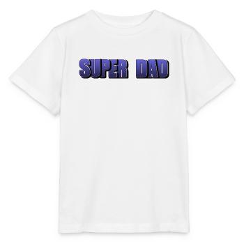 Schriftzug Super Dad für den besten Vater - Stanley/Stella Kinder T-Shirt MINI CREATOR  - Weiß - Vorne - Maike (125cm)