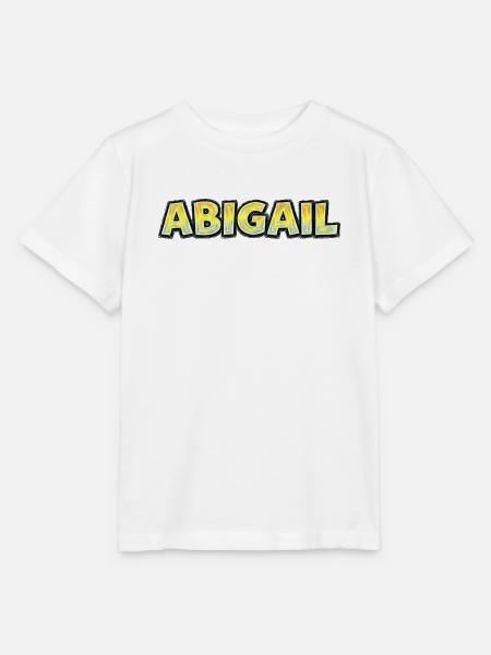 Abigail – Handgezeichnete Typografie - Stanley/Stella Kinder T-Shirt MINI CREATOR  - Weiß