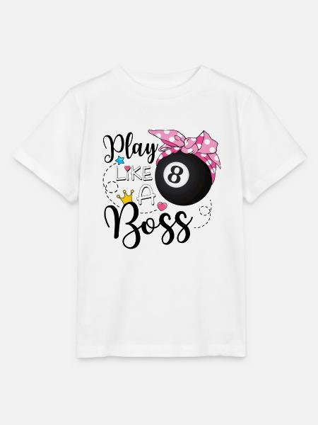 Spielen Wie ein Boss Pool - Stanley/Stella Kinder T-Shirt MINI CREATOR  - Weiß