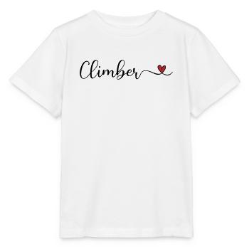 Climber Heart Typography - Stanley/Stella MINI CREATOR Kids’ T-Shirt - white - Front - Maike (125cm)