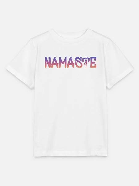 Namaste Yoga Schrift - Stanley/Stella Kinder T-Shirt MINI CREATOR  - Weiß