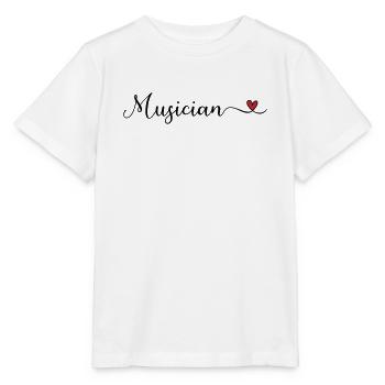 Musikerherz-Typografie - Stanley/Stella Kinder T-Shirt MINI CREATOR  - Weiß - Vorne - Maike (125cm)