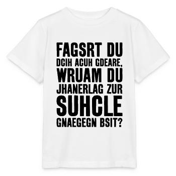 ABITUR GYMNASIUM REALSCHULE ABSCHLUSS SCHULE - Stanley/Stella Kinder T-Shirt MINI CREATOR  - Weiß - Vorne - Maike (125cm)