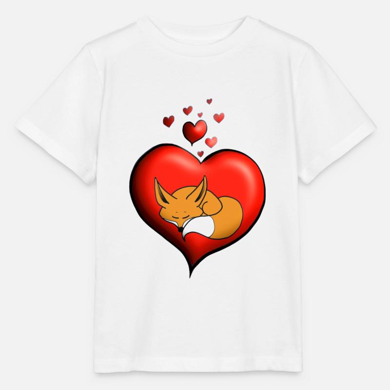 Cuore rosso di Fox Fuchs - Maglietta per bambini MINI CREATOR di Stanley/Stella - bianco