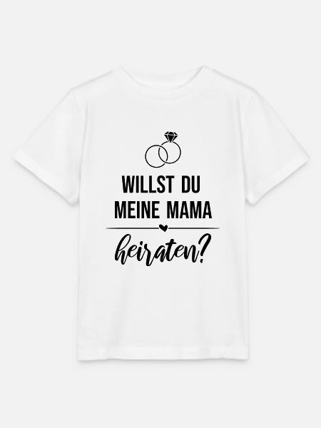 Heiratsantrag - Willst du meine Mama heiraten? - Stanley/Stella Kinder T-Shirt MINI CREATOR - Weiß