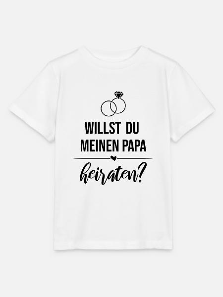 Heiratsantrag - Willst du meinen Papa heiraten? - Stanley/Stella Kinder T-Shirt MINI CREATOR - Weiß