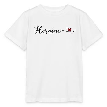 Heldin mit Herz-Typografie - Stanley/Stella Kinder T-Shirt MINI CREATOR  - Weiß - Vorne - Maike (125cm)