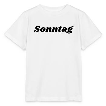 Sonntag Schriftzug - Stanley/Stella Kinder T-Shirt MINI CREATOR  - Weiß - Vorne - Maike (125cm)
