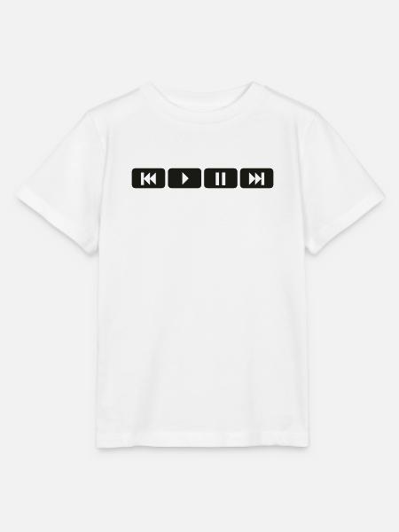player tasten music play - Stanley/Stella Kinder T-Shirt MINI CREATOR - Weiß