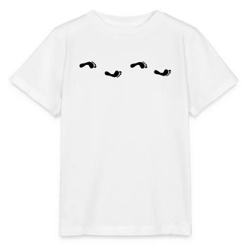 Fußabdruck - Stanley/Stella Kinder T-Shirt MINI CREATOR  - Weiß - Vorne - Maike (125cm)
