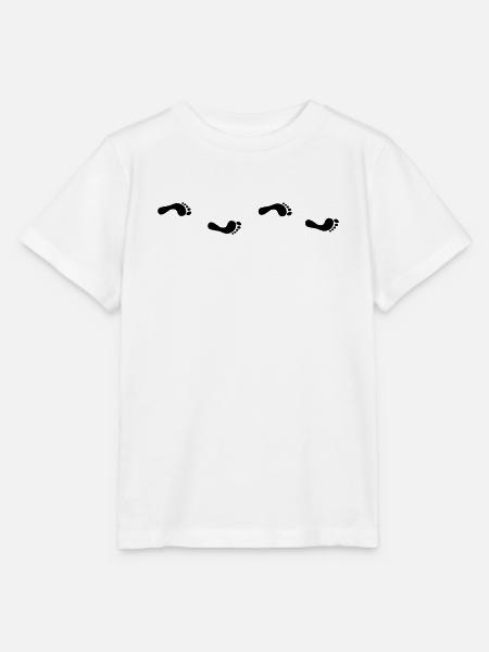 Fußabdruck - Stanley/Stella Kinder T-Shirt MINI CREATOR  - Weiß
