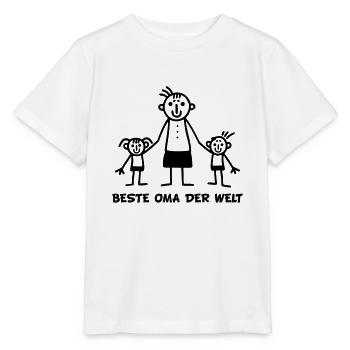 Beste Oma mit Enkelkindern - Stanley/Stella Kinder T-Shirt MINI CREATOR  - Weiß - Vorne - Maike (125cm)