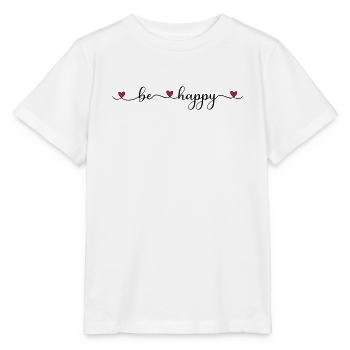 be happy - Stanley/Stella MINI CREATOR Kids’ T-Shirt - white - Front - Maike (125cm)