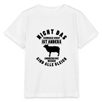 Nicht das schwarze Schaf ist anders Schäfer - Stanley/Stella Kinder T-Shirt MINI CREATOR  - Weiß - Vorne - Maike (125cm)