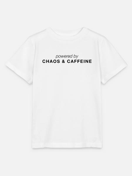 Powered by Chaos & Caffeine - Stanley/Stella Kinder T-Shirt MINI CREATOR - Weiß