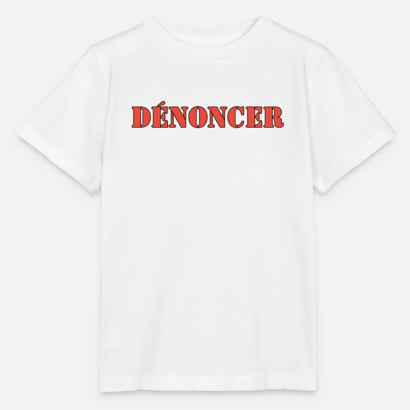 DÉNONCER - T-shirt bio MINI CREATOR Stanley/Stella Enfant - blanc
