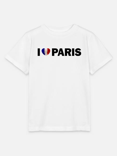 I love Paris France - Stanley/Stella Kinder T-Shirt MINI CREATOR - Weiß