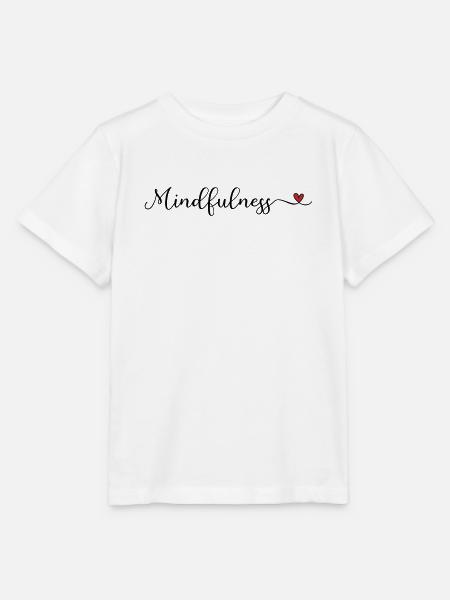 Achtsamkeit süßes Logo mit Herz - Stanley/Stella Kinder T-Shirt MINI CREATOR - Weiß