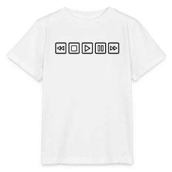 CD Player Buttons - Stanley/Stella Kinder T-Shirt MINI CREATOR  - Weiß - Vorne - Maike (125cm)