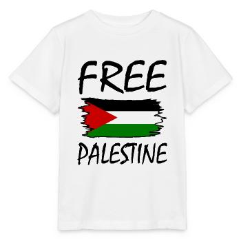 Free palestine - Stanley/Stella Kinder T-Shirt MINI CREATOR  - Weiß - Vorne - Maike (125cm)