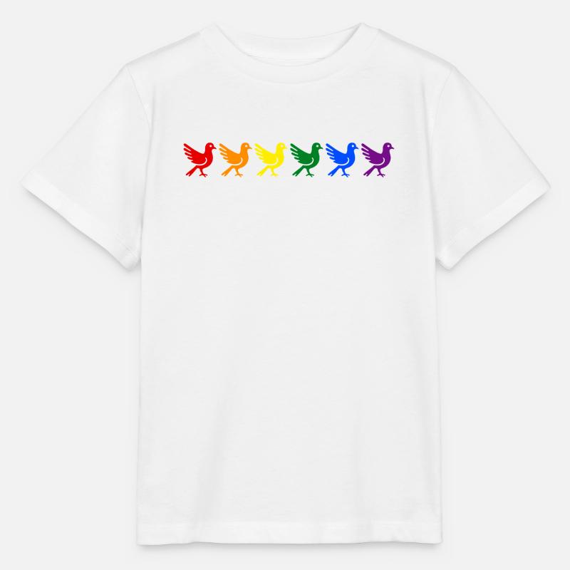 Rainbow Doves - Stanley/Stella MINI CREATOR Kids’ T-Shirt - white