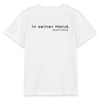 Gottes Hand Psalm139:10 - Stanley/Stella Kinder T-Shirt MINI CREATOR  - Weiß - Vorne - Maike (125cm)