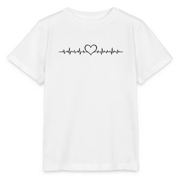 Heartbeat Heart - Stanley/Stella Kinder T-Shirt MINI CREATOR  - Weiß - Vorne - Maike (125cm)