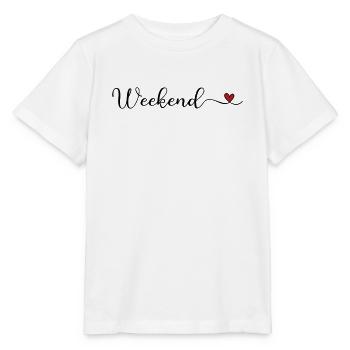 Wochenende mit Herz - Stanley/Stella Kinder T-Shirt MINI CREATOR  - Weiß - Vorne - Maike (125cm)