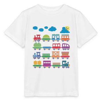 coloré locomotives colorées ferroviaire - T-shirt bio MINI CREATOR Stanley/Stella Enfant - blanc - Devant - Maike (125cm)