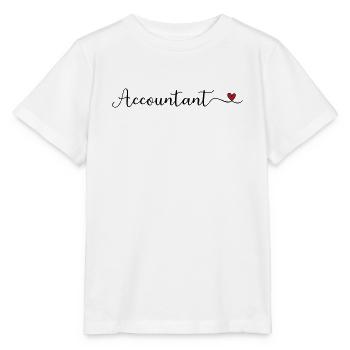 Buchhalter mit Herz - Stanley/Stella Kinder T-Shirt MINI CREATOR  - Weiß - Vorne - Maike (125cm)
