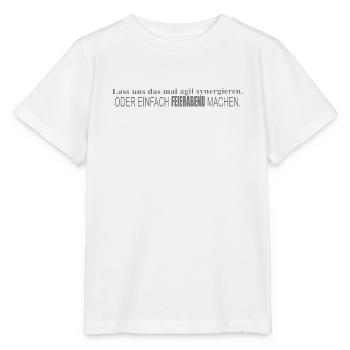 Synergieren oder Feierabend - Stanley/Stella Kinder T-Shirt MINI CREATOR  - Weiß - Vorne - Maike (125cm)