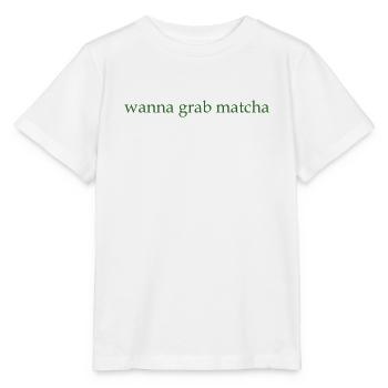 wanna grab matcha - Stanley/Stella Kinder T-Shirt MINI CREATOR  - Weiß - Vorne - Maike (125cm)
