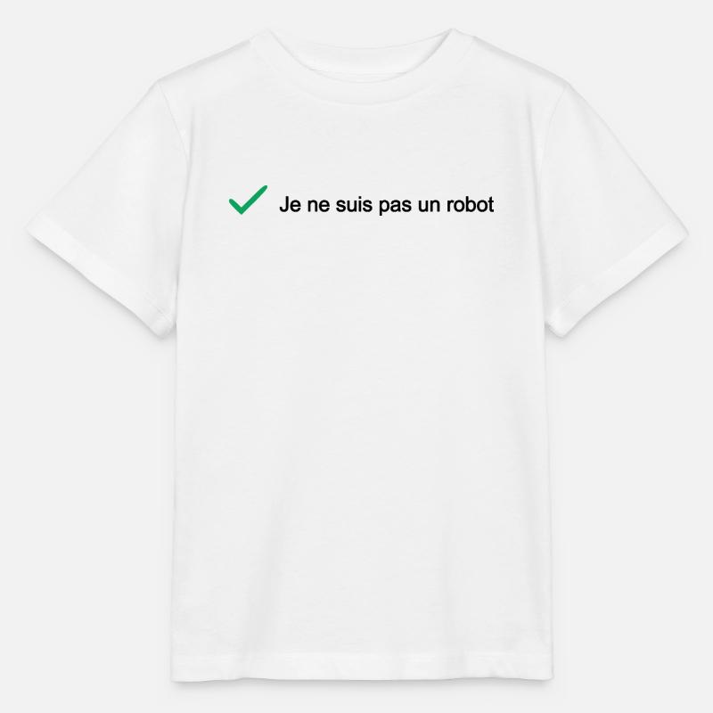 I'M NOT A ROBOT! (IT) - Stanley/Stella MINI CREATOR Kids’ T-Shirt - white