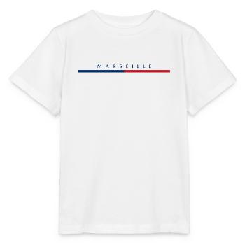Marseille - Frankreich - France - Rot Blau - Stanley/Stella Kinder T-Shirt MINI CREATOR  - Weiß - Vorne - Maike (125cm)