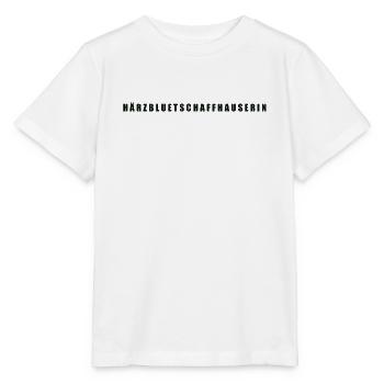 Härzbluetschaffhauserin Kanton Schaffhausen - Stanley/Stella Kinder T-Shirt MINI CREATOR  - Weiß - Vorne - Maike (125cm)