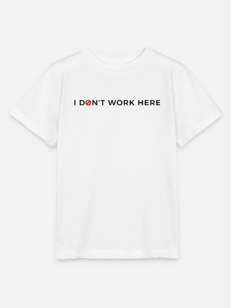 I don't work here. - Stanley/Stella Kinder T-Shirt MINI CREATOR - Weiß