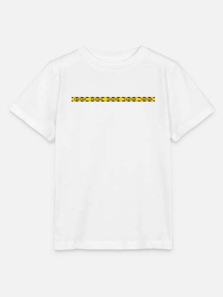 Vorsicht Sicherheits-Klebeband-Linien-Symbol - Stanley/Stella Kinder T-Shirt MINI CREATOR - Weiß