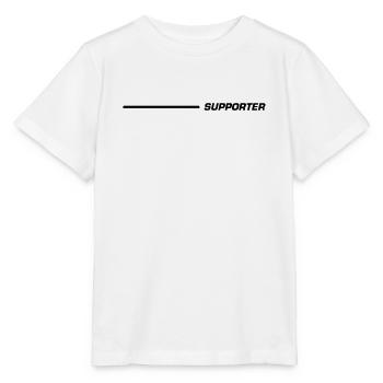 Supporter Schriftzug Linie Schwarz - Stanley/Stella Kinder T-Shirt MINI CREATOR  - Weiß - Vorne - Maike (125cm)