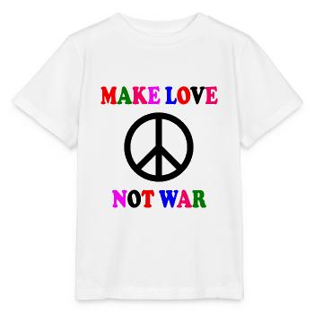 Make love not war - T-shirt bio MINI CREATOR Stanley/Stella Enfant - blanc - Devant - Maike (125cm)