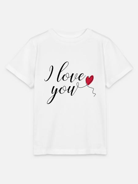 i love you - Stanley/Stella Kinder T-Shirt MINI CREATOR - Weiß