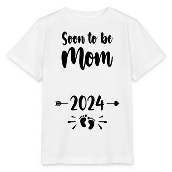 Mom Soon To Be Mommy 2024 Mother Pregnant Kids Mot - Stanley/Stella MINI CREATOR Kids’ T-Shirt - white - Front - Maike (125cm)