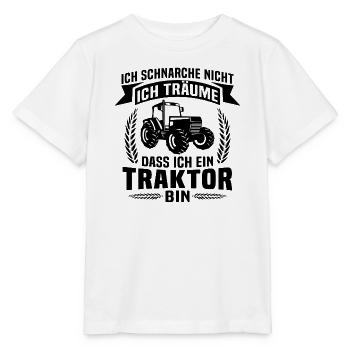 Ich Träume Dass Ich Ein Traktor Bin - Stanley/Stella Kinder T-Shirt MINI CREATOR  - Weiß - Vorne - Maike (125cm)