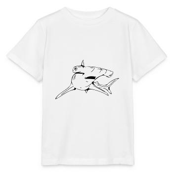 Dangerously elegant hammerhead shark - Stanley/Stella MINI CREATOR Kids’ T-Shirt - white - Front - Maike (125cm)