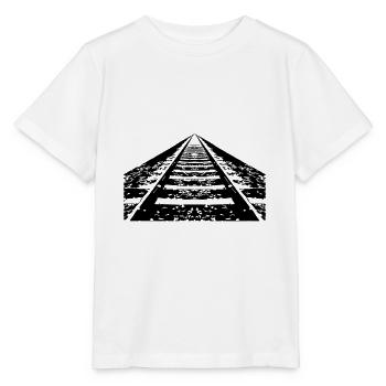 Zug Schienen in den Horizont - Stanley/Stella Kinder T-Shirt MINI CREATOR  - Weiß - Vorne - Maike (125cm)