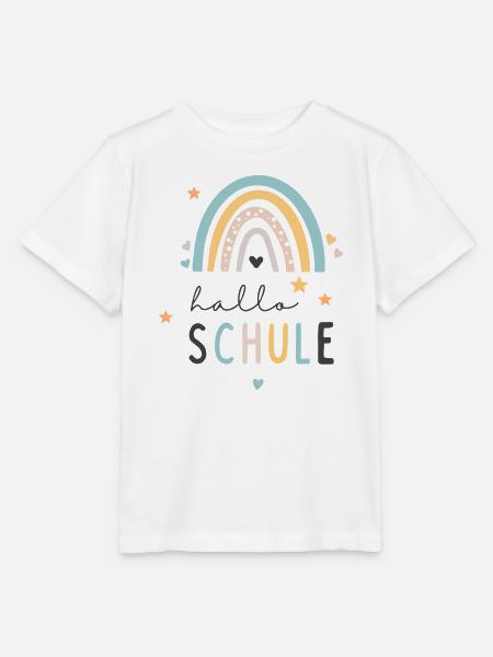 Schulkind 2024 Regenbogen - hallo Schule - Stanley/Stella Kinder T-Shirt MINI CREATOR - Weiß