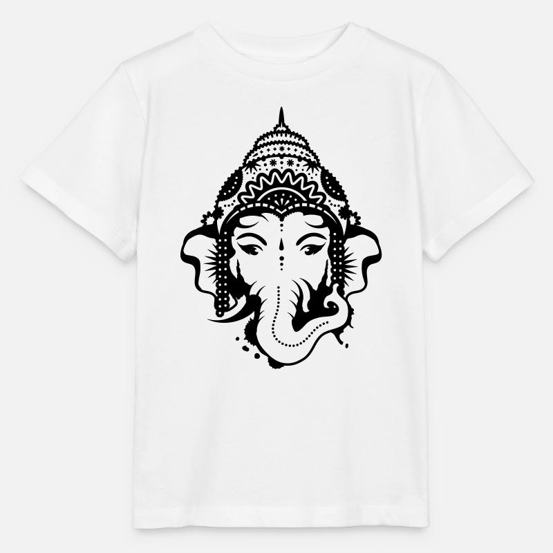 Ganesh, dieu à tête d'éléphant - T-shirt bio MINI CREATOR Stanley/Stella Enfant - blanc