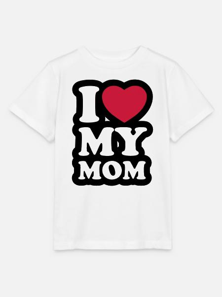 I love my mom - Stanley/Stella Kinder-T-shirt MINI CREATOR  - wit