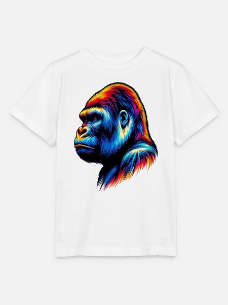 Gorilla - Stanley/Stella Kinder T-Shirt MINI CREATOR  - Weiß