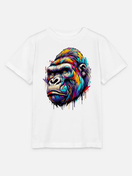Gorilla - Stanley/Stella Kinder T-Shirt MINI CREATOR - Weiß